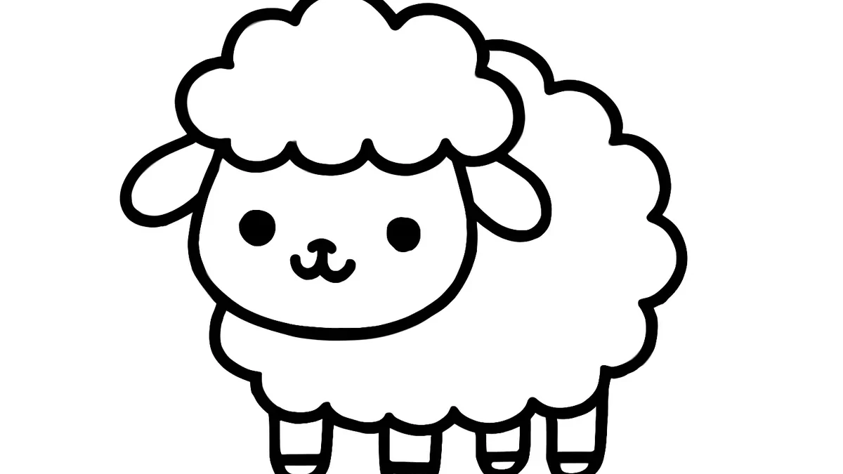Easy Sheep Drawing