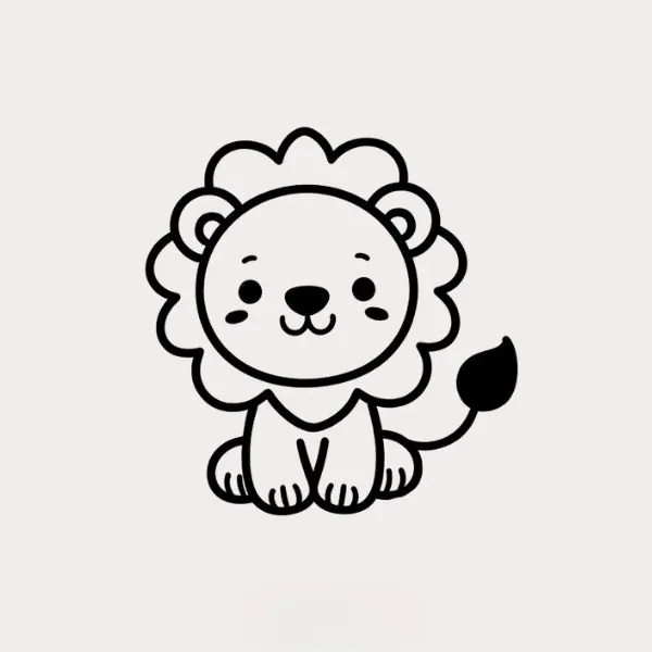 Easy Lion Drawing