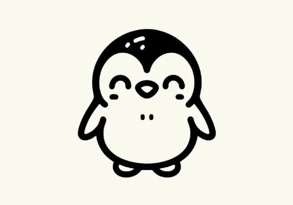 Cute Penguin Drawing